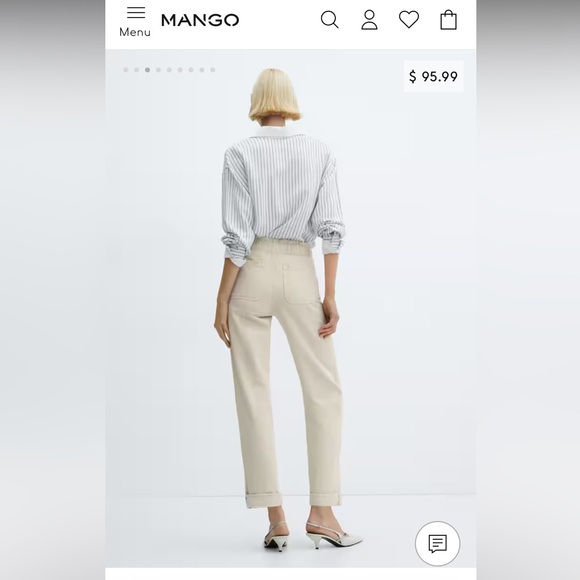 BNWT MANGO Highrise Tapered Jeans - Picture 2 of 9